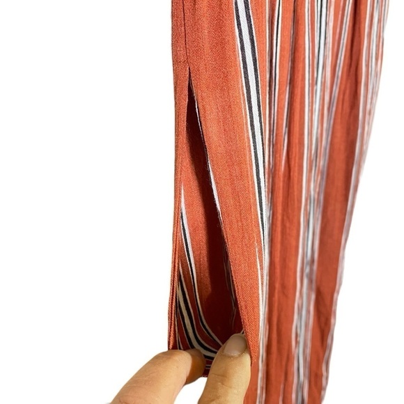 Audrey 3 Plus One Women S deep v-neck tie front flutter sleeve wide leg Jumpsuit - Picture 8 of 11